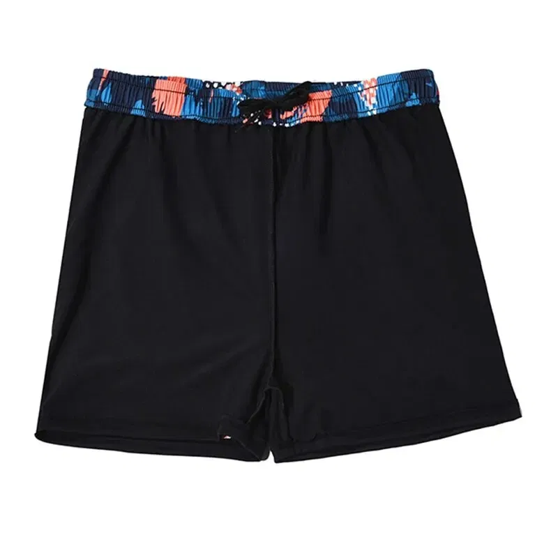 Size: XL, Color: Orange - Summer Men's New Quick-drying Double-layer Anti-embarrassment Loose Printed Adult Professional Swimming Trunks