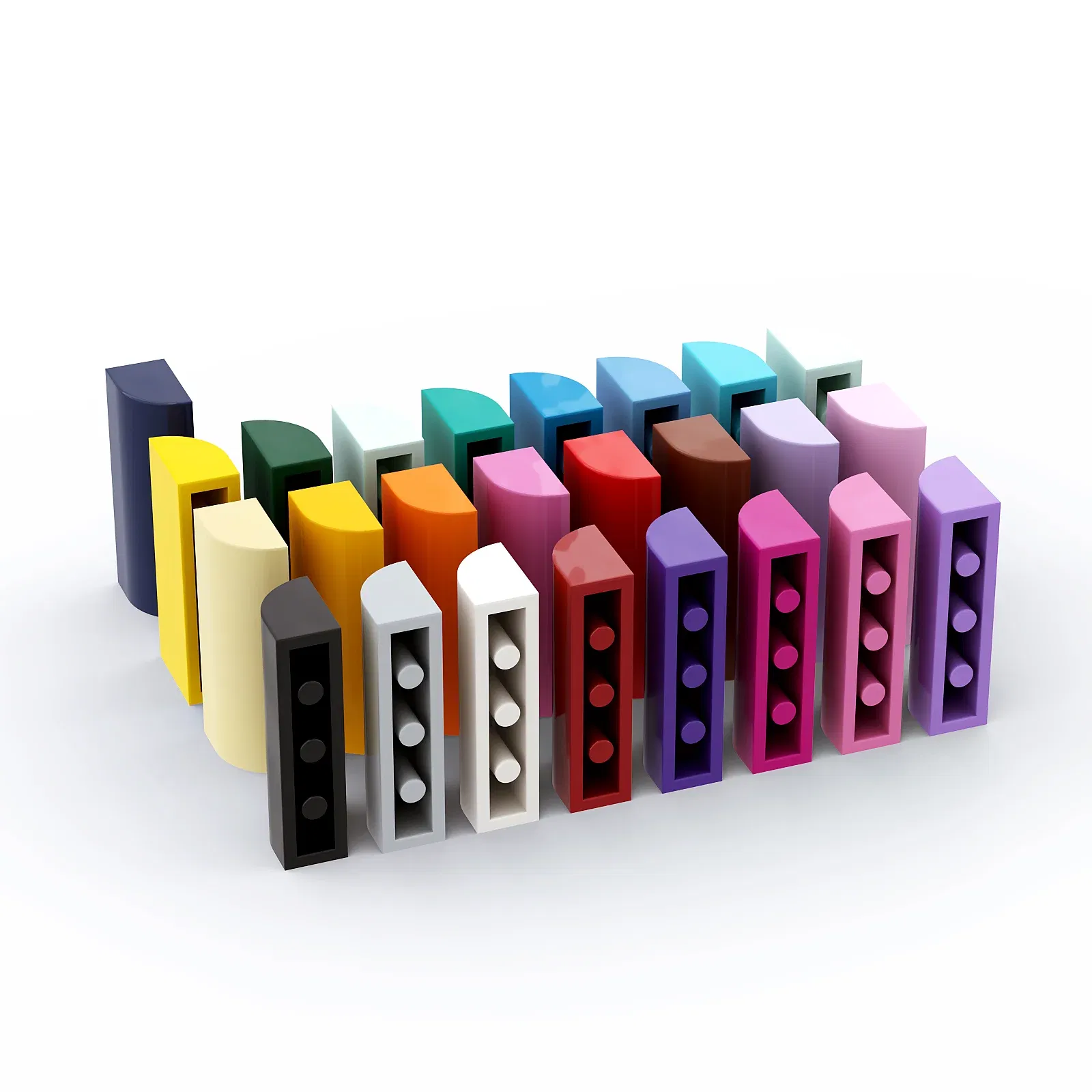 Color: Light Grey - 1 Pcs Buildings Blocks 6191 10314 Slope, Curved 1 x 4 x 1 1/3 Collections Bulk Modular GBC Toy For High-Tech MOC Set