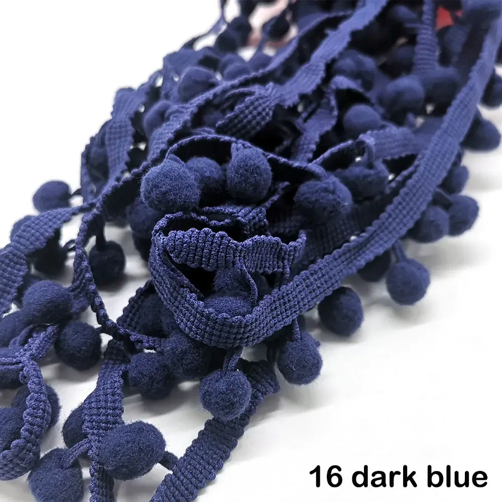 Color: PURPLE, Size: S - 1-5yard Pom pom Fringe Lace Ribbon Pompom Trim Ball Fabric DIY Sewing Tassel Lace Kintted Fabric Handmade DIY Craft Accessorie