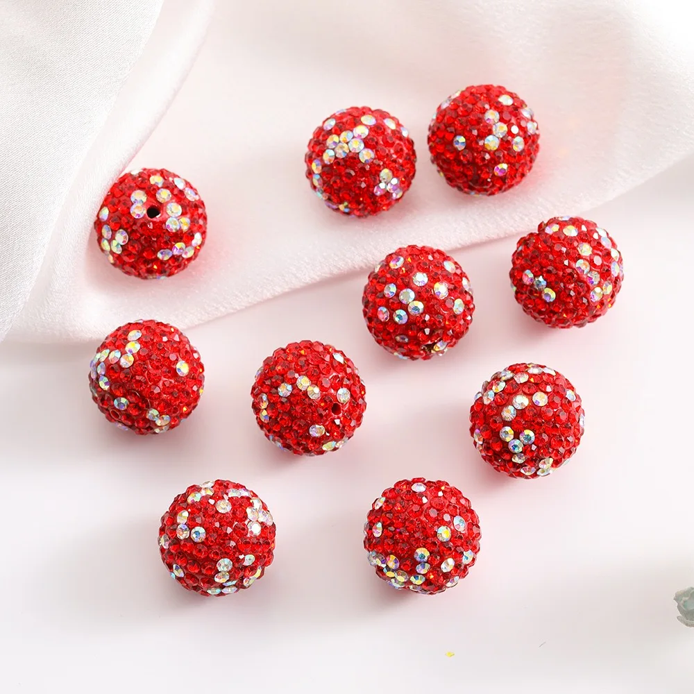 Color: WHITE, Item Diameter: 2mm - 16mm Colorful Ceramic Clay Ball Scattered Beads Diy Mobile Phone Chain Necklace Bracelet Accessories