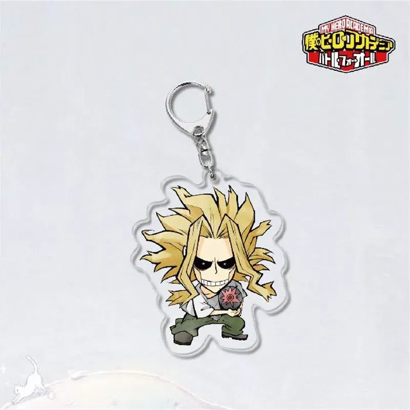 Color: Green - Anime My Hero Academia? Midoriya Izuku Cosplay Keyrings Acrylic Figure Key Chains Bakugou Katsuki Keychain For Bags Fans Gift