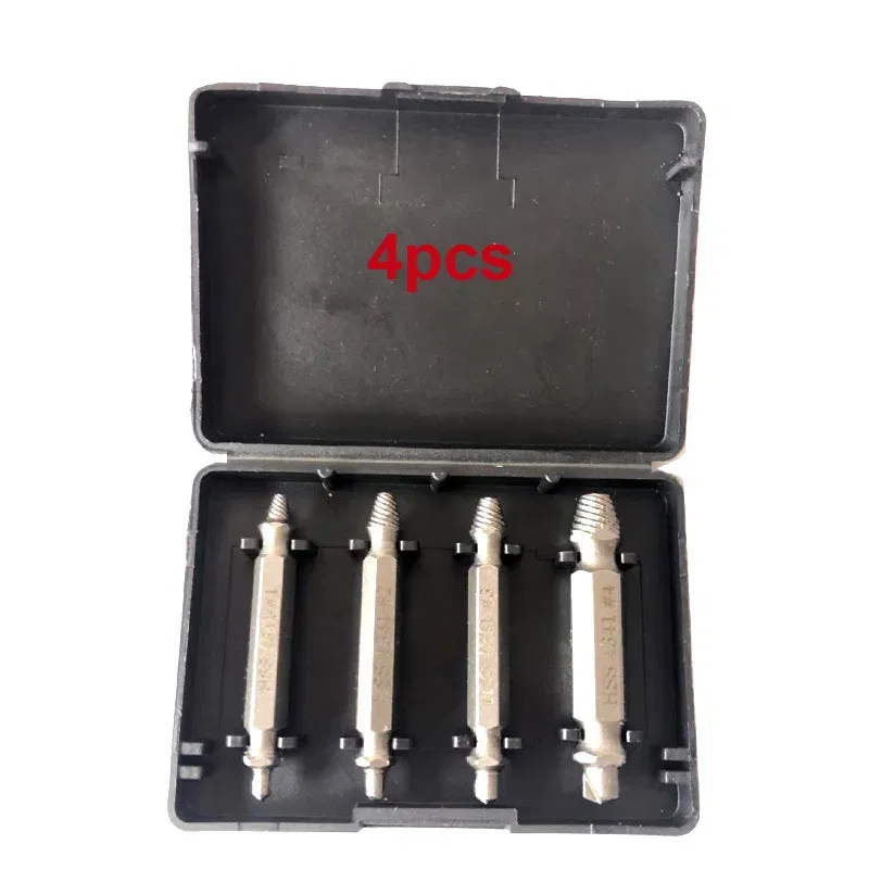 Color: Blue - HSS Extractor Double Head Screw Slide Tooth Removal Screwdriver Screwdriver Bit Broken Wire 6pc Tool Set