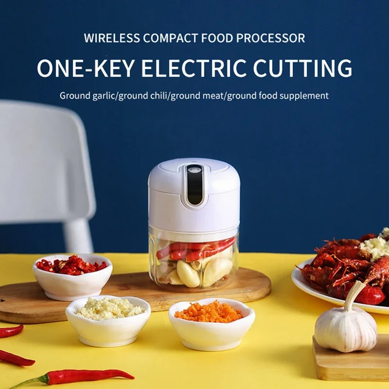 Color: WHITE, Ships From: CHINA - Multifunctional Cooking Machine Automatic Meat Grinder Baby Supplementary Food Stirring Minced Garlic Minced Meat