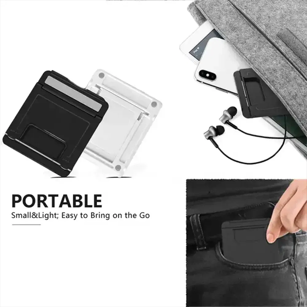 Color: Red - Table Phone Holder Bracket Desktop Stand For iPad iPhone Samsung Xiaomi Huawei Folding Universal Mobile Phone Stand