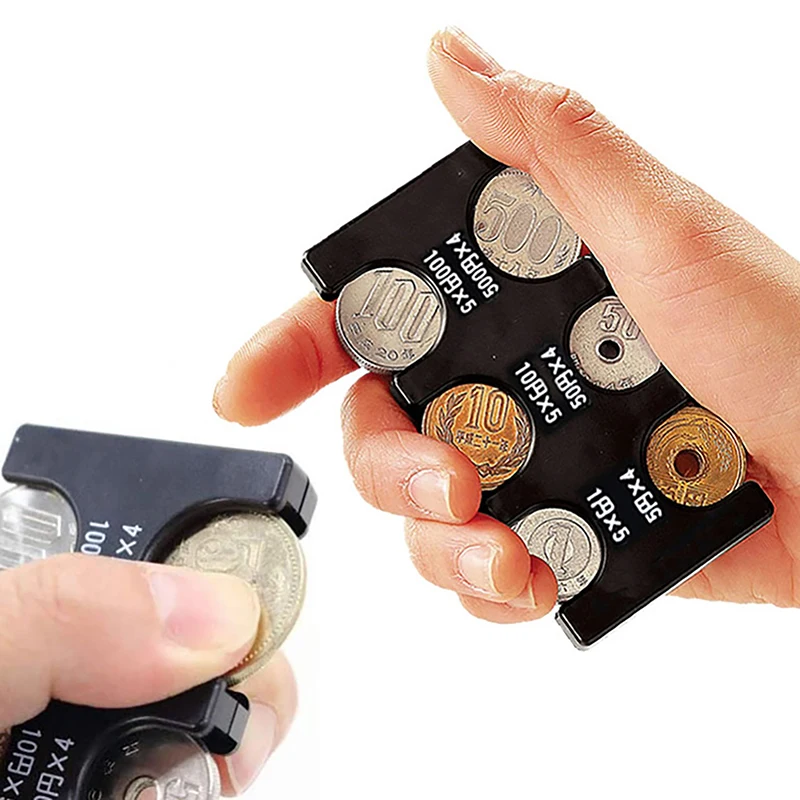 Color: Blue - 1PC Coin Case Japanese Coin Holder Case Coin Changer Letter Purse Wallet Holder Coin Box Plastic Coin Storage Box Coin Dispenser