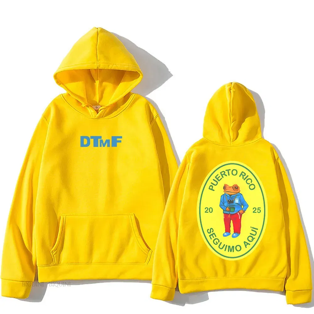 Color: Ivory, Size: XL - DTMF Deb? Tirar Más Fotos 2025 New Album Hoodies Bad Bunny Singer Printing Sweatshirts Men Women Clothing Sudaderas Hombre Male
