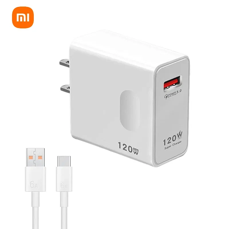 Plug Type: EU - XIAOMI 120W USB Super Fast Charger Type C Phone Quick Charge 5.0 Power Adapter For iPhone iPad Samsung Huawei Oppo Oneplus