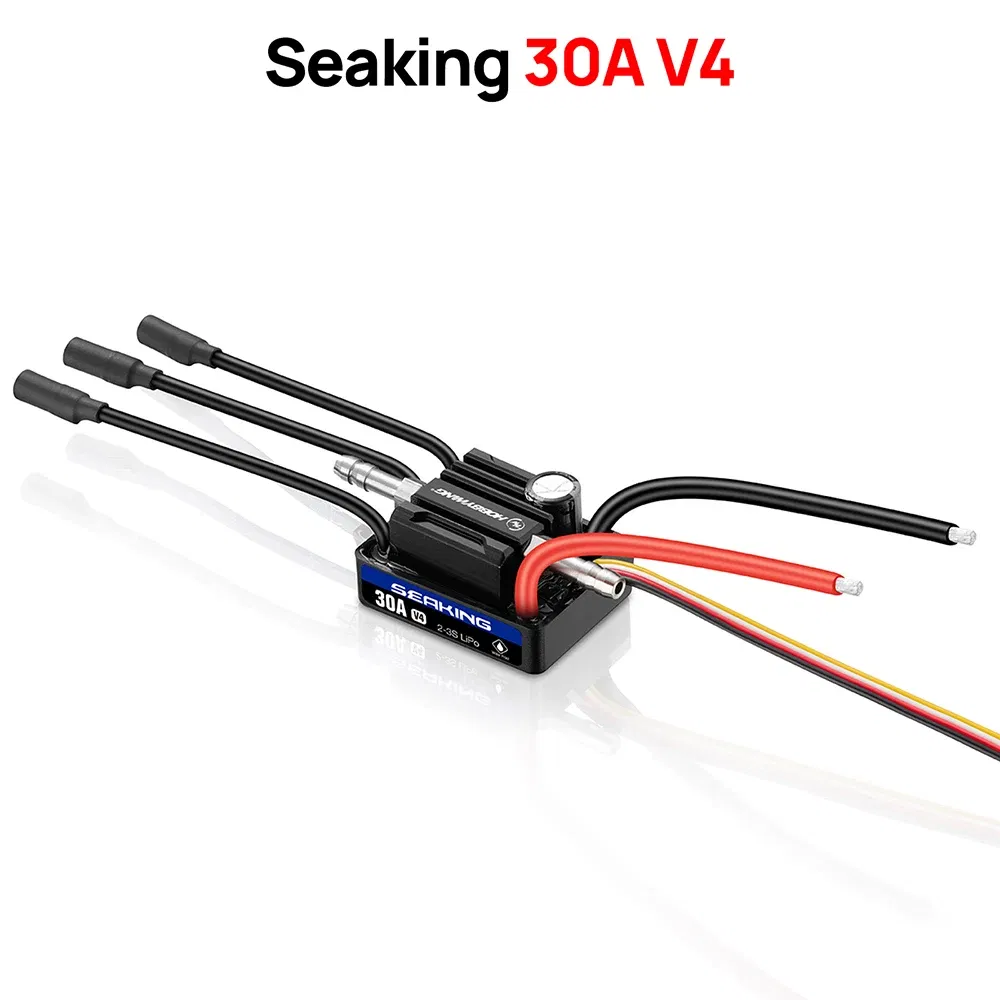 Color: Burgundy - HOBBYWING Seaking Brushless ESC Boat Sensorless ESC 30A 60A 90A 120A 160A V4 Series IP67 Waterpoof Built-in BEC For RC Boats