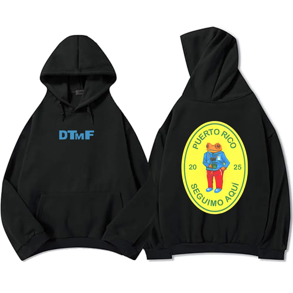 Color: Burgundy, Size: XXL - DTMF Deb? Tirar Más Fotos 2025 New Album Hoodies Bad Bunny Singer Printing Sweatshirts Men Women Clothing Sudaderas Hombre Male