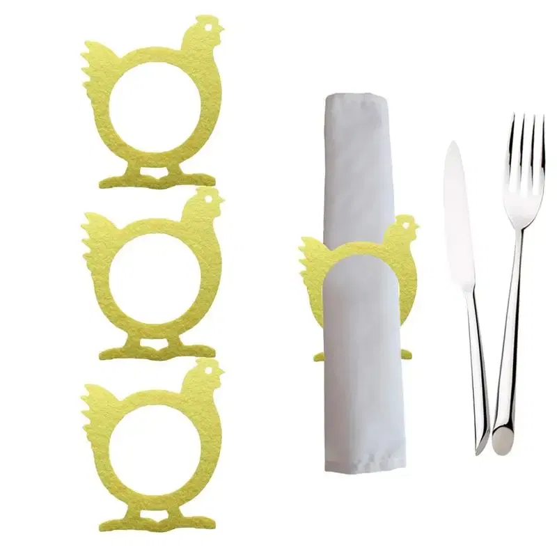 Ships From: CHINA, Color: Blue - Serviette Ring 4pcs Nonwoven Animal Shape Napkin Ring Holder Spring Party Ornaments For Gatherings Buffets Banquet Picnics