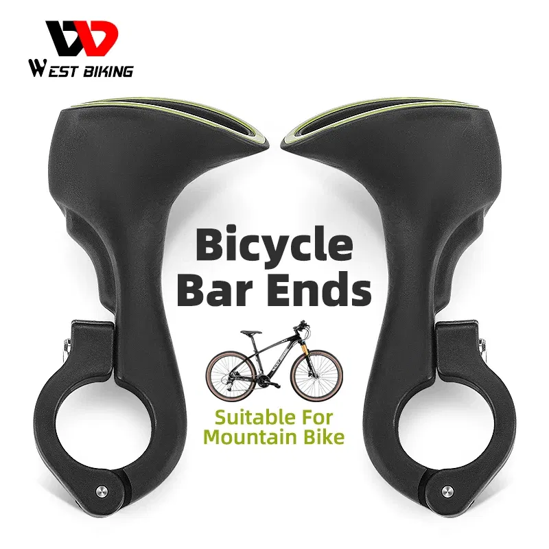 Color: Yellow, Ships From: CHINA - WEST BIKING MTB Bicycle Bar ends Ergonomic Design Mountain Bike Handlebar 22.2mm Nylon Inner Handle Bar Grips MTB Cover Handle