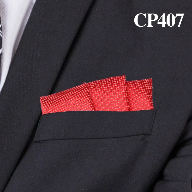 Color: Dark Grey - Fashion Suits Pocket Square For Men Business Chest Towel Hanky Gentlemen Plaid Hankies Classic Suit Napkin Mens Handkerchief