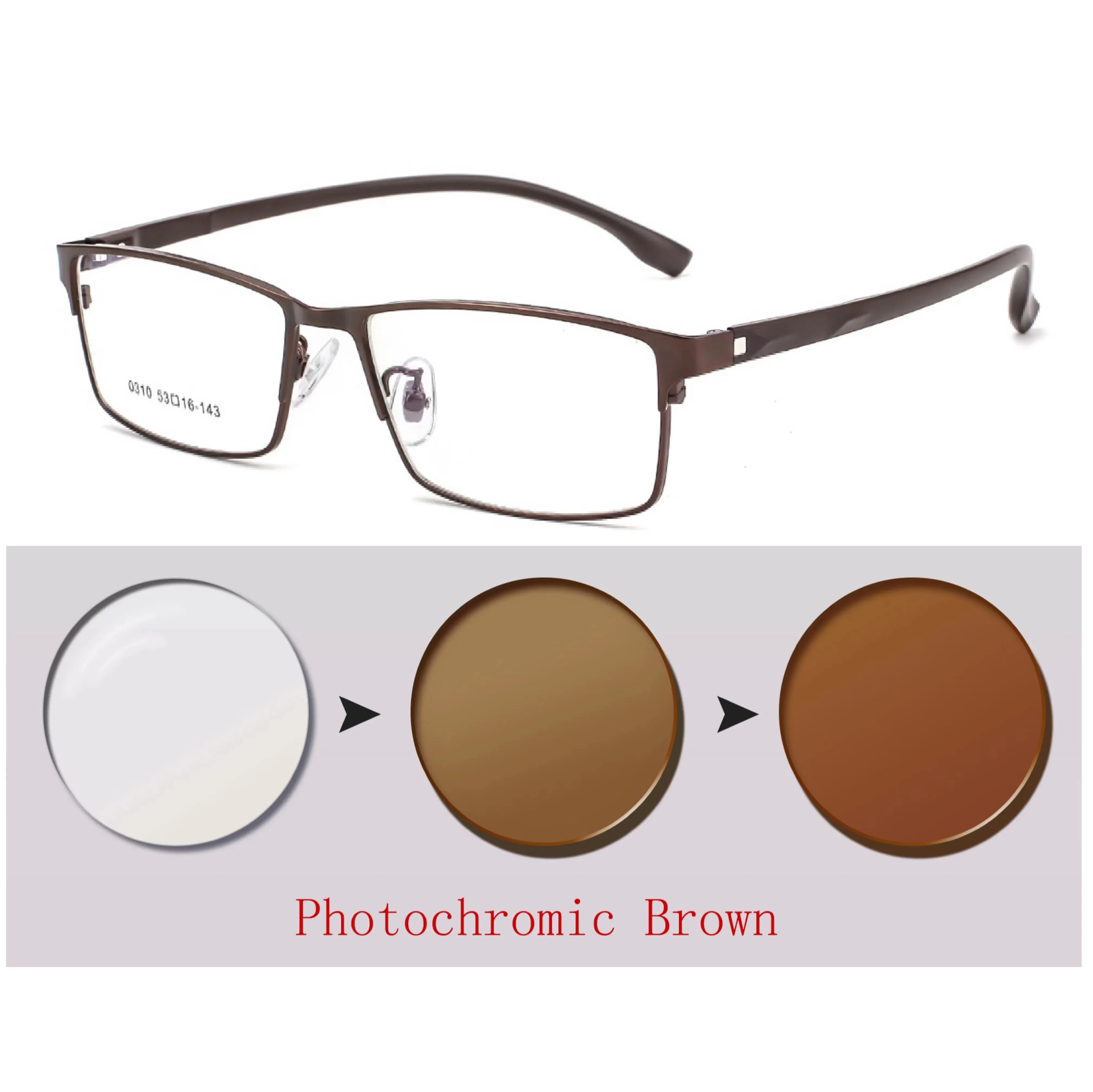 Frame Color: Red, Ships From: CHINA, Eye Prescription: 0 - New Finished Myopia Sun Photochromic Glasses Fashion Chameleon Gray Lens Metal Legs With Degrees Sunglasses -1 -1.5 -2.0 -2.5 -3