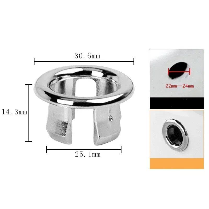 Color: Burgundy, Outer Diameter: 84mm - 4/1pcs Sink Hole Round Overflow Cover Kitchen Basin Trim Hollow Overflow Ring Plug Bathroom Wash Basin Overflow Ring Accessories