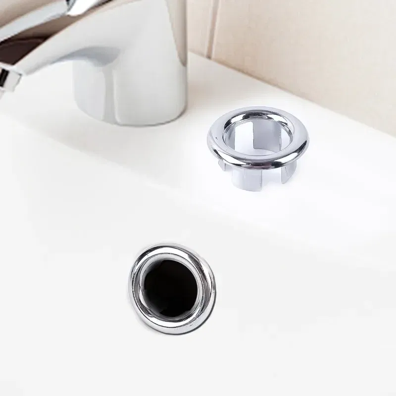 Color: Burgundy, Outer Diameter: 84mm - 4/1pcs Sink Hole Round Overflow Cover Kitchen Basin Trim Hollow Overflow Ring Plug Bathroom Wash Basin Overflow Ring Accessories