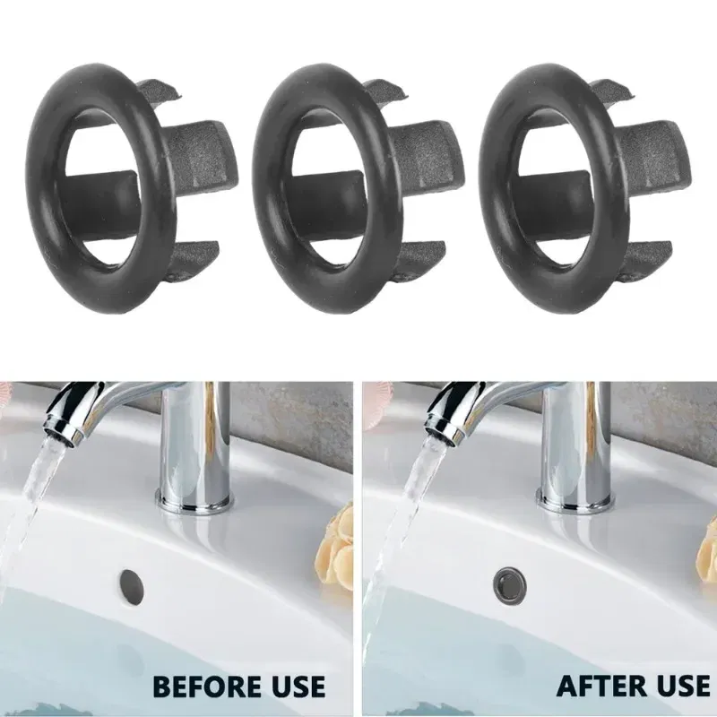 Color: Burgundy, Outer Diameter: 84mm - 4/1pcs Sink Hole Round Overflow Cover Kitchen Basin Trim Hollow Overflow Ring Plug Bathroom Wash Basin Overflow Ring Accessories
