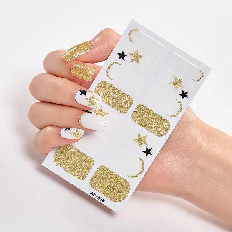 Color: wine red - Designer Nail Decals Sticker For Nails Foil Nail Art Stickers 2020 Fashion Nail Minimalist Design Minimalist Design