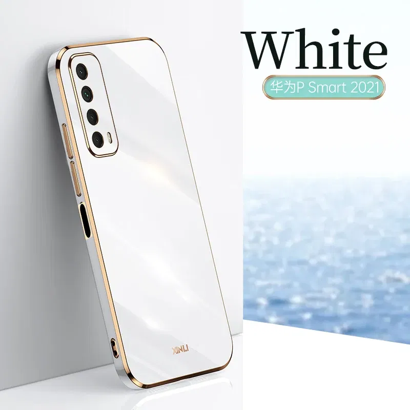 Color: WHITE, Material: tpu - For Huawei P Smart 2021 Case High Quality Soft TPU Case For Huawei P Smart 2021 Anti-fall Anti-fingerprint Camera Protection