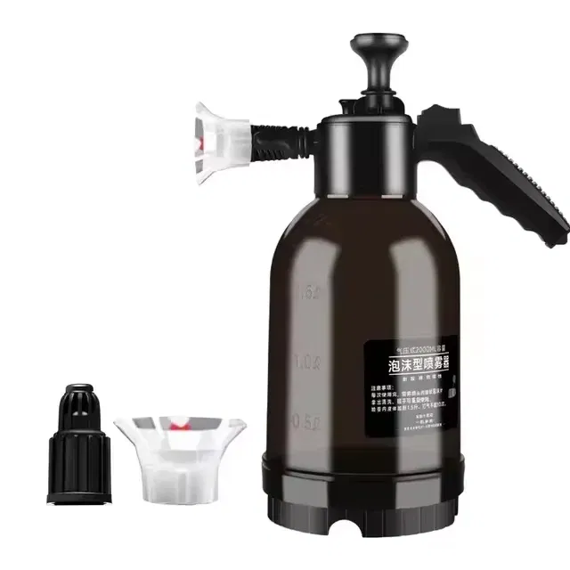 Color: black - 2L Hand Pump Foam Sprayer Pneumatic Washer Foam Snow Foam High Pressure Car Wash Spray Bottle for Car Home Cleaning