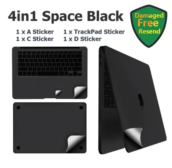 Color: Yellow, Application Laptop Size: 13" (Retina) - Body Guard Protective Vinyl Decal Case Cover Skin For Apple Macbook Pro16" A2780 13" 15" A2681 A2779 A2485 Top/Bottom/Palmguard