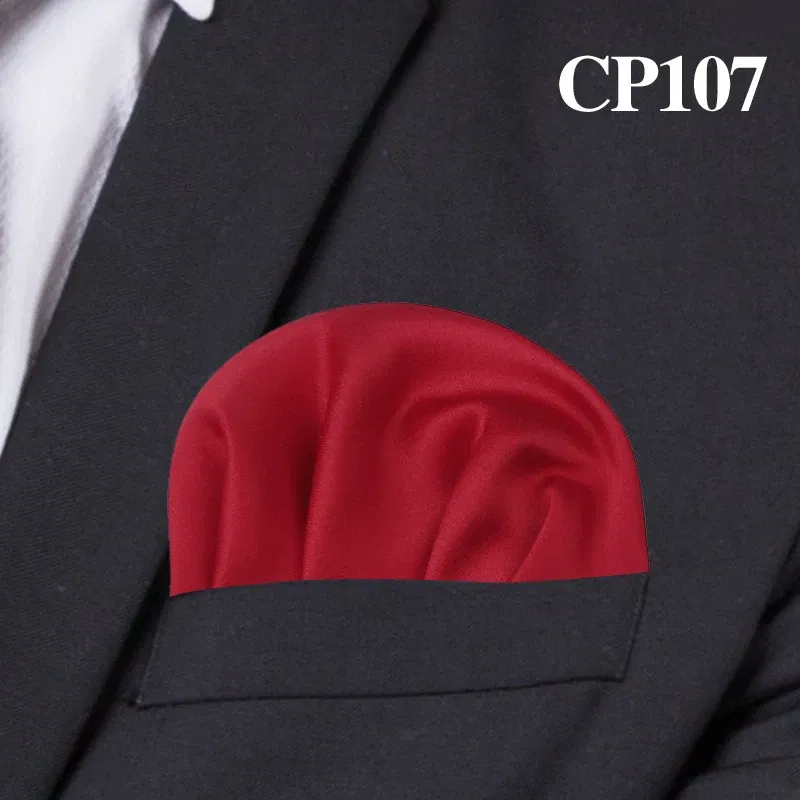 Color: Dark Grey - Fashion Solid Silk Satin Handkerchief Candy Color Suits Pocket Square For Men Business Chest Towel Hanky Suit Napkin Hankies