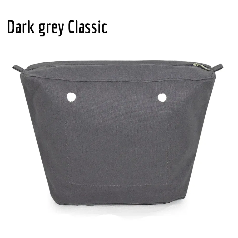 Color: Brown - TANQU New Inner Lining Zipper Pocket for Classic Obag Insert with Inner Waterproof Coating for O Bag