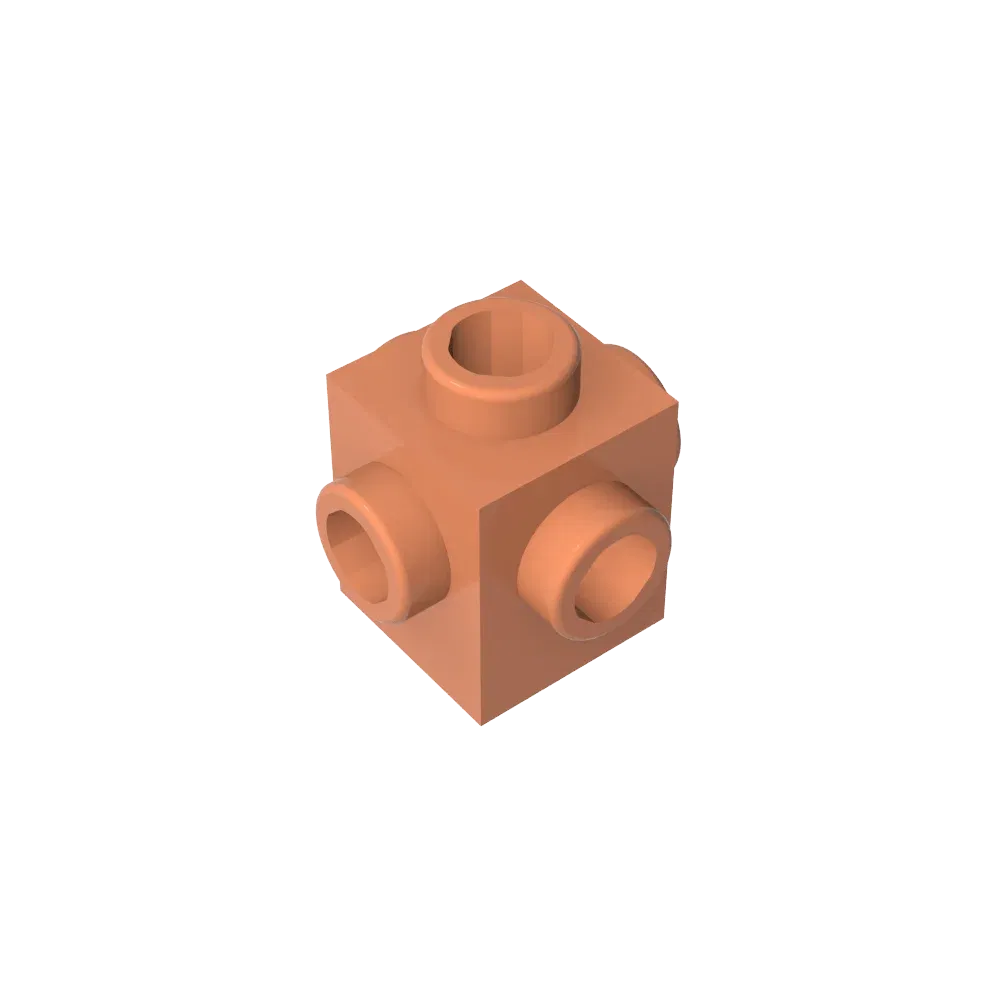 Color: Trans-red - Gobricks GDS-650 BRICK 1X1 W. 4 KNOBS compatible with lego 4733 children's DIY Educational Building Blocks Technical