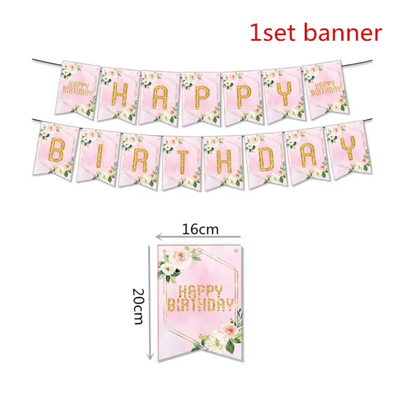 Color: Light Grey - Girls One First Happy Birthday Disposable Tableware  Pink Plate Napkins Cup Hat for Baby Shower 1 Year Old Birthday Party Deco