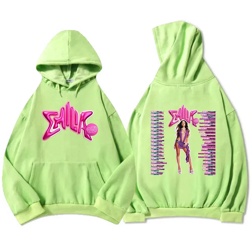 Color: Gold, Size: M - Emilia Mernes MP3 Hoodies Winter Long Sleeve Hooded Pullovers Men Clothes Fleece Pocket Singer Graphic Sweatshirts Print Hoody