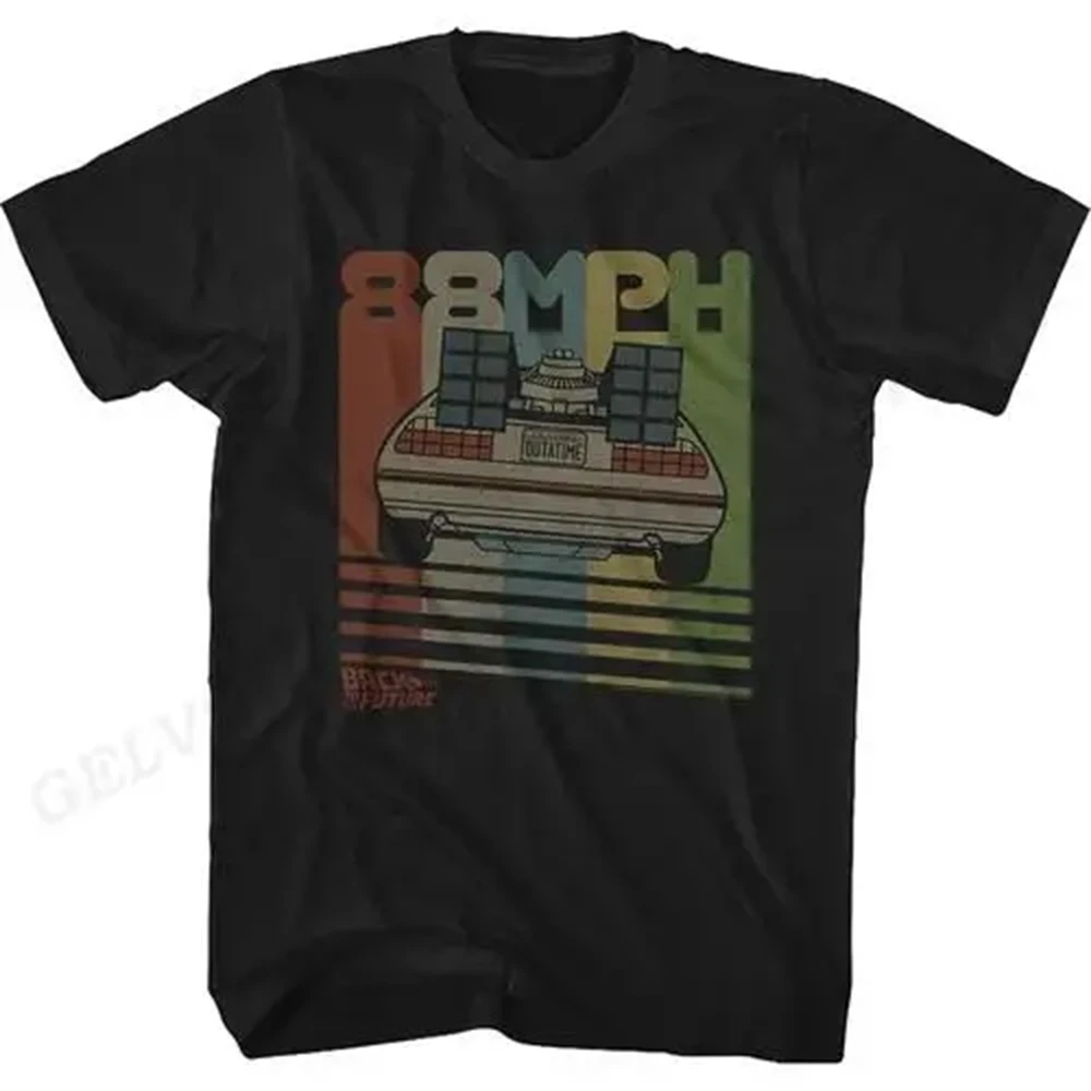 Color: Gold, Size: L - Back To The Future T Shirt Graphic Print Men Women Fashion Hip Hop Streetwear Short Sleeve Plus Size T Shirt Unisex 62473