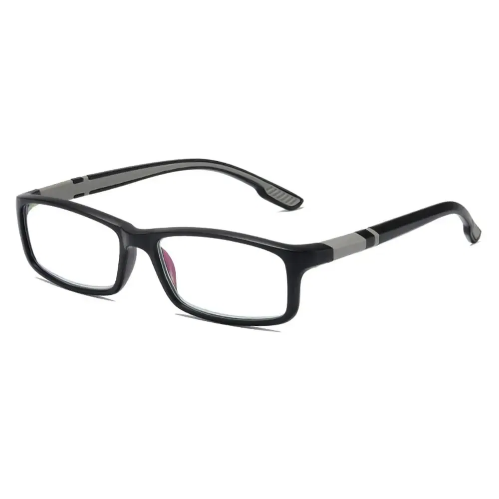 Frame Color: Red, Eye Prescription: +50 - Reading Glasses Men Fashion Sports Anti-blue Light Blocking Reading Eyewear Grey Red TR90 Frame Presbyopia Eyeglasses