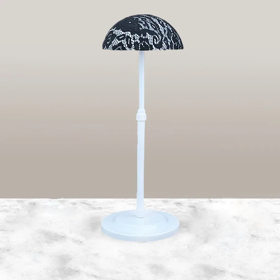 Color: black - 1Pc Adjustable Height Wig Stand, Portable Wig Head Holder Tools Hat Display, Non-Slip Wig Stand for Women