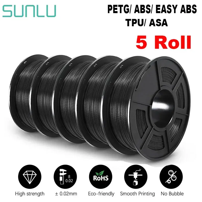 Color: Dark skin, Ships From: CHINA - Top 3D Filament PETG/EASY ABS/TPU/ASA Filamnet 1.75mm 5Roll 1KG(TPU 0.5KG/Roll) 3D Printer Filament for 3D Printer