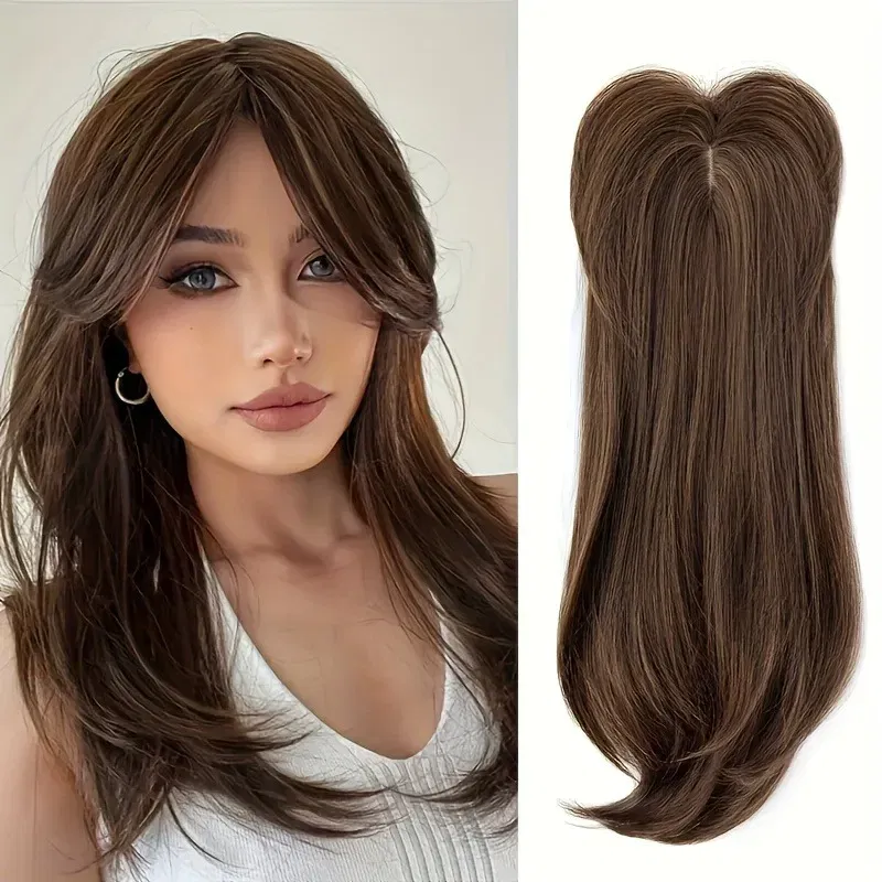Color: 1B/30HL, Stretched Length: 22inches - [22 Inch Straight Wig Block] Elegant 22 Inch Women's Straight Synthetic Wig Block, High Temperature Fiber, Light Brown to Black