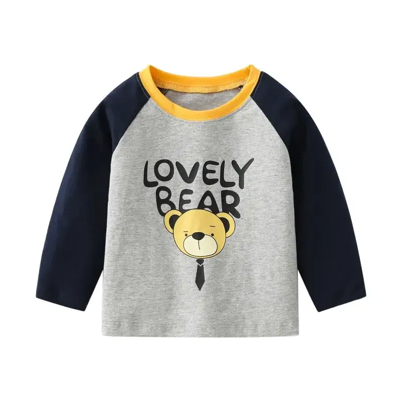 Color: Yellow, Kid Size: 3T?€?€·?¤–运动?‰ - Children's long-sleeved T-shirt 2024 spring & fall new style small and medium-sized kidsren's baby round neck bottoming shirt