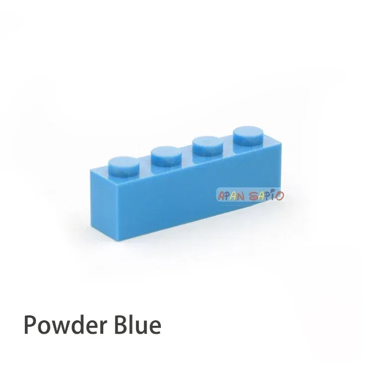 Color: Wood - 200pcs 1x4 Dots DIY Building Blocks Thick Figures Bricks Educational Creative Toys for Children Size Compatible With 3010