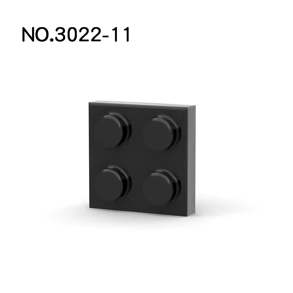 Color: WHITE - 20Pcs MOC Parts 3022 94148 Plate 2 x 2 Compatible Bricks DIY Assmble Building Blocks Particle Kid Puzzle Brain Toy Birthday Gif