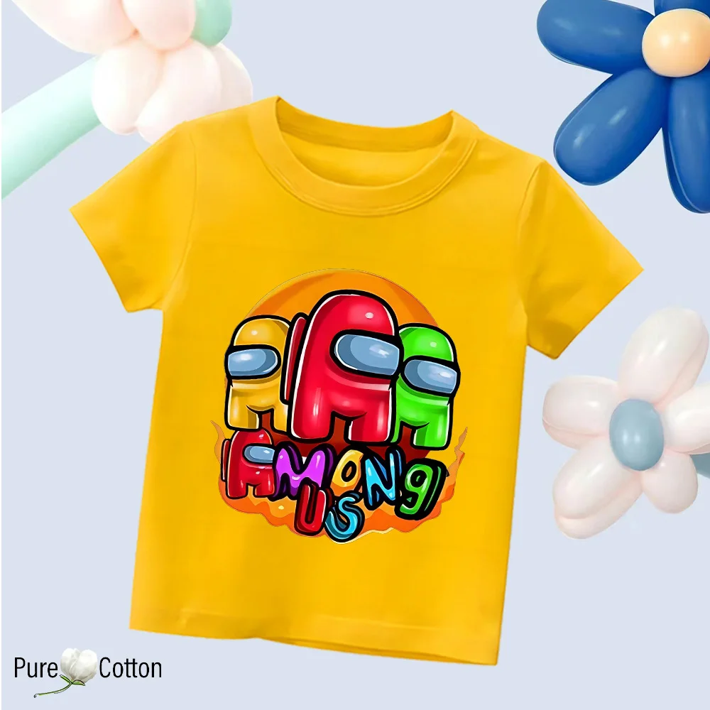 Color: WHITE, Kid Size: 4T - Summer trend wear with many anime patterns sunscreen printing close to the skin cool 4-12 years old children delicate line unifo