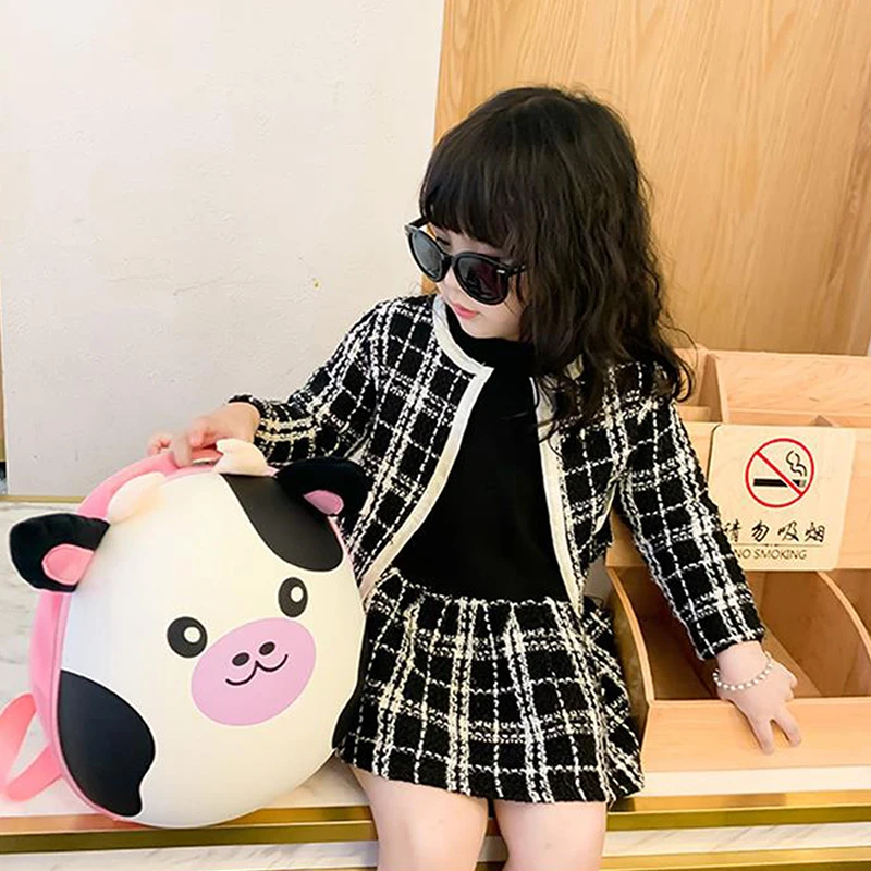 Color: Sky blue - New Cartoon Fashion Kids Backpack Eggshell Bag Super Cute Animal Backpack Kindergarten Schoolbag Male And Female Baby Backpack