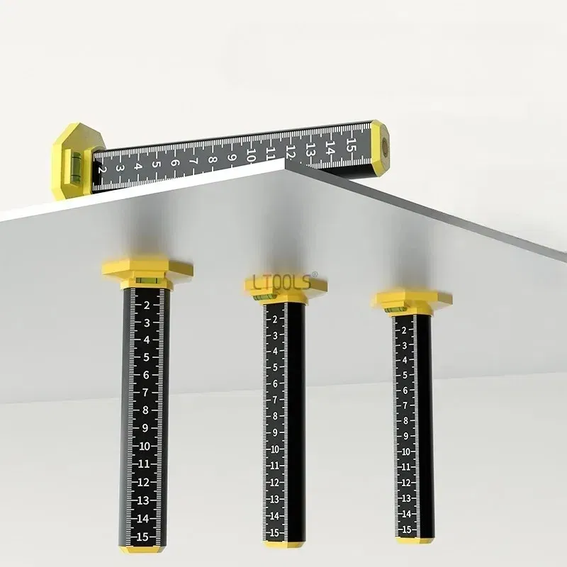 Color: Fuchsia - Light Steel Keel Suspended Ceiling Leveling Special Ruler Equal Height Level Ruler Dual Purpose Magnetic Wall Past Tile Lay Tool
