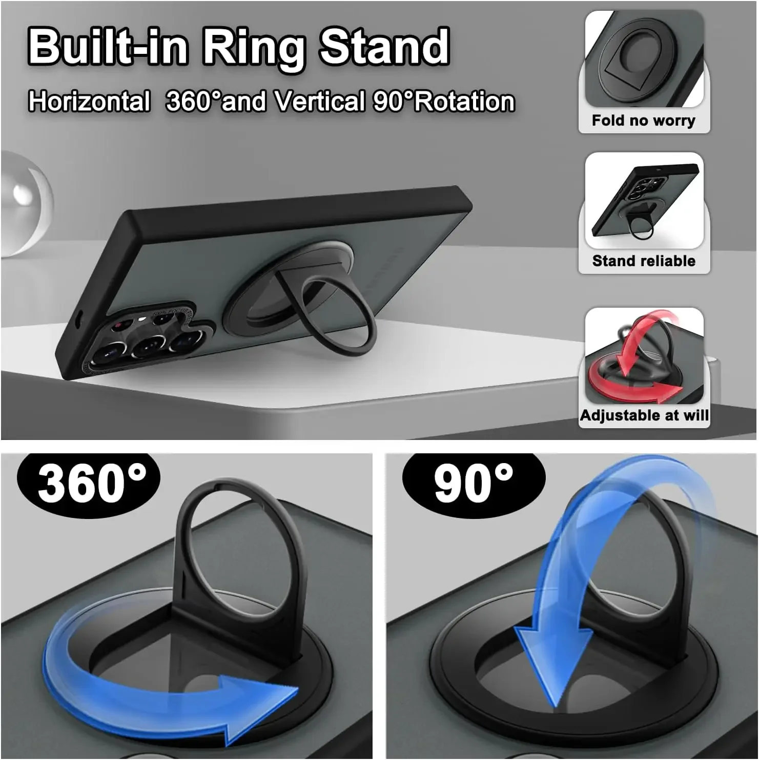 Material: PE, Color: Black - Luxury Magsafe Wireless Charging Case for Samsung S24 S23 S22 Ultra Plus Case Skin Feel Magnetic Shockproof S23 FE Cover