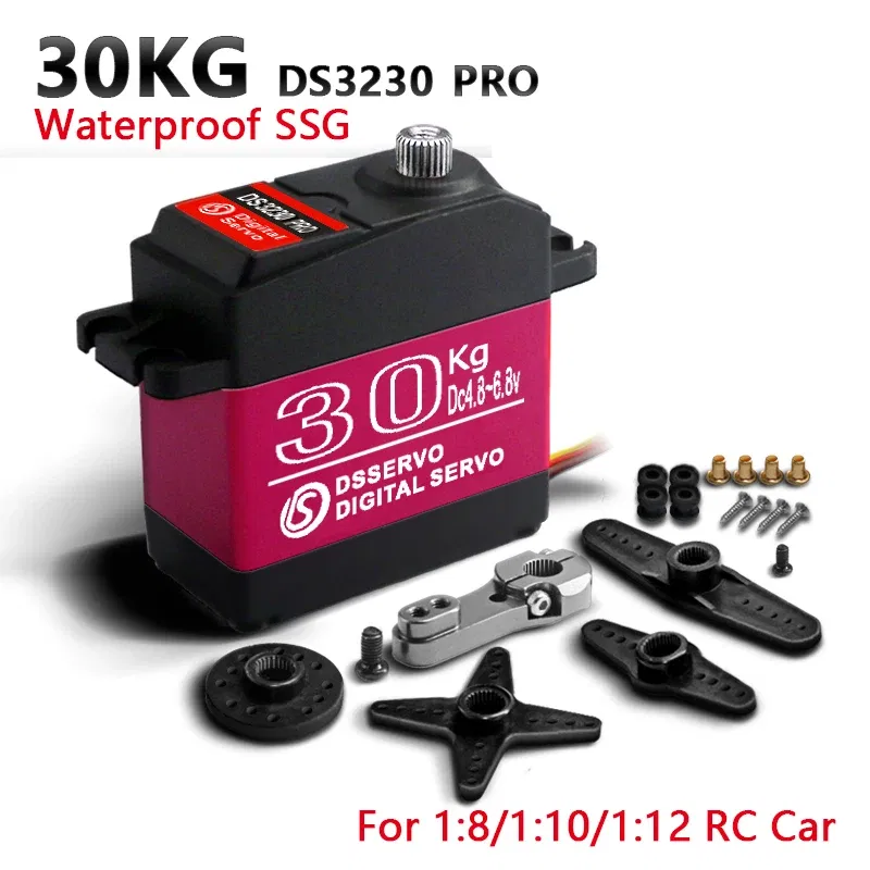 Color: Light Grey - 4X Waterproof Servo 20Kg 25Kg 30Kg 35Kg 40Kg High Speed servo Pro Metal Gear Digital Servo Baja Servo For 1/8 1/10 Scale RC Cars