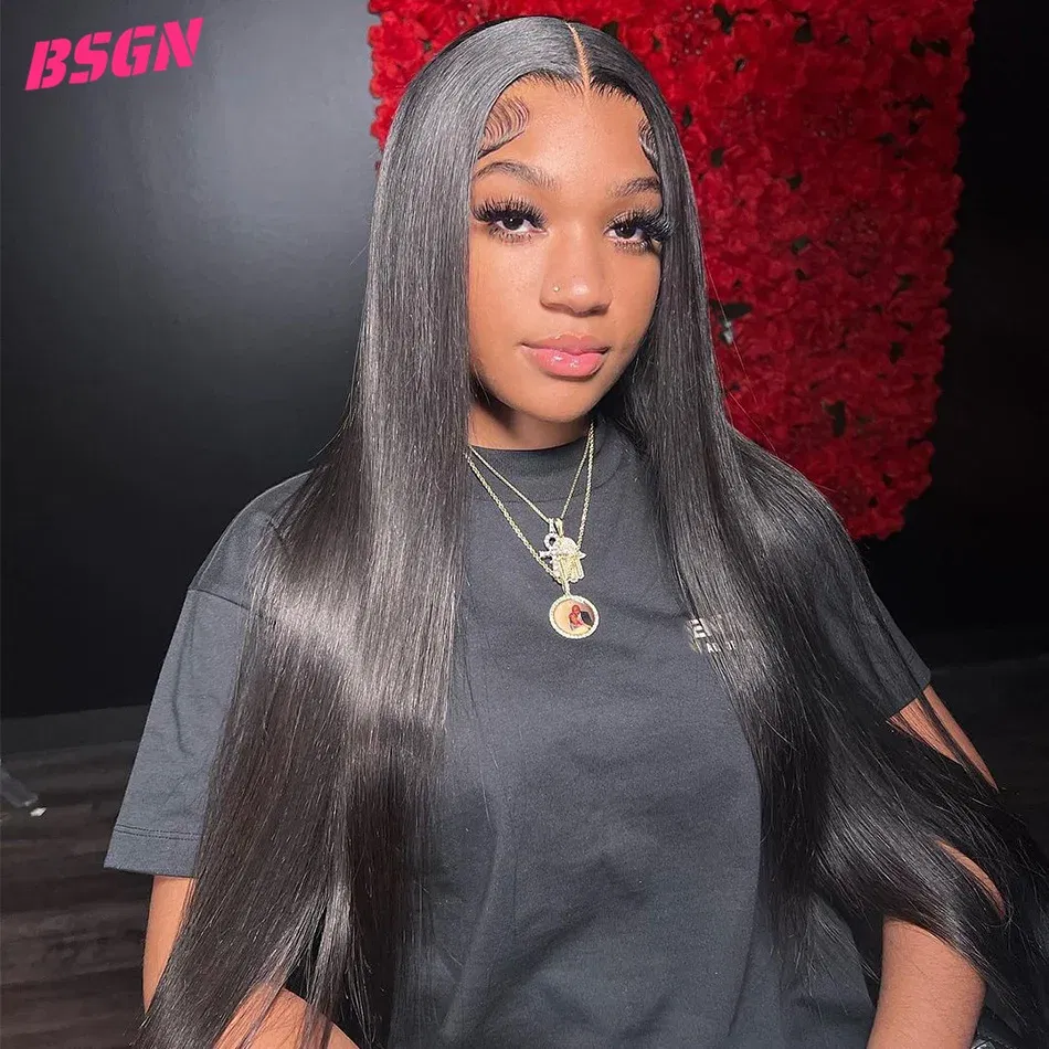 Color: T1B/613, Stretched Length: 32inches, Density: 250%, Lace Size: 13x4 - 26 28 30 180%straight hd lace frontal human hair wigs 13x4 HD Lace Frontal Human Hair Wigs For Women? 100% human hair pre-cut wig