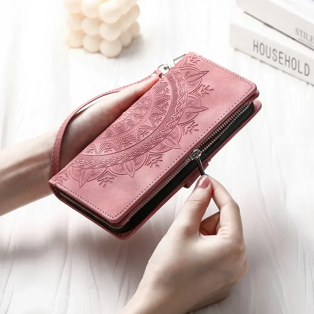 Color: Blue, Material: PP - CrossBody Strap Zipper Wallet Coque for Samsung Galaxy A71 A51 A50 A41 A21S A30 A70 A50S A20 A31 A30S A10 A20E A 51 70 Flip Case