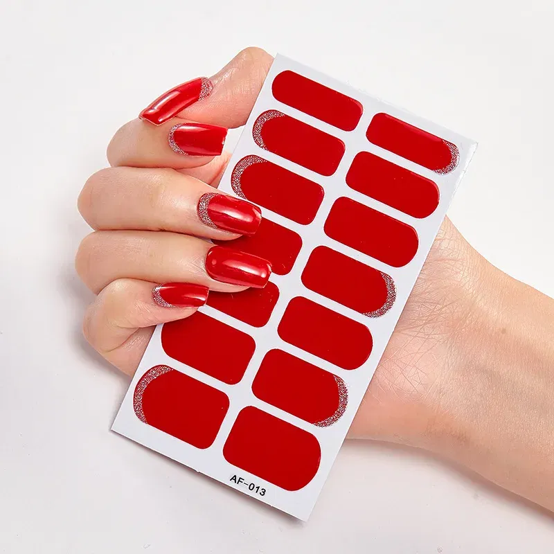 Color: Brige - Nail Sticker set Self Adhesive Nail Sticker Nail Strips Nailart Sticker Sticker For Nails Foil Nail Art Stickers 2020 Shiny