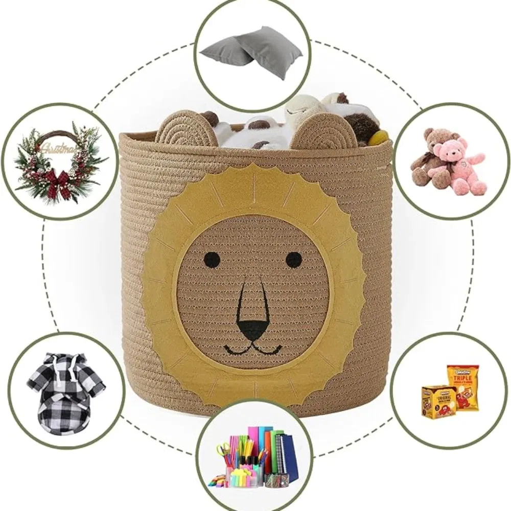 Color: plum - Cartoon Storage Basket Washable Dirty Clothes Basket Foldable Children's Toy Clothes Storage Bucket Home Storage Laundry Basket