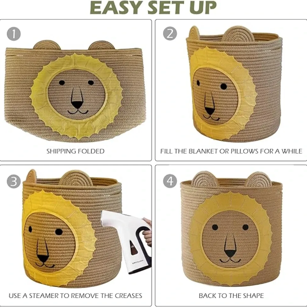 Color: plum - Cartoon Storage Basket Washable Dirty Clothes Basket Foldable Children's Toy Clothes Storage Bucket Home Storage Laundry Basket