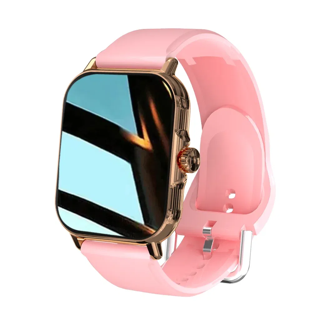 Color: Pink - LAXASFIT H9 and H6 Smartwatch Dial to Answer Calls Calorie Tracking Heart Rate Blood Oxygen Monitoring Bluetooth Smart Watch
