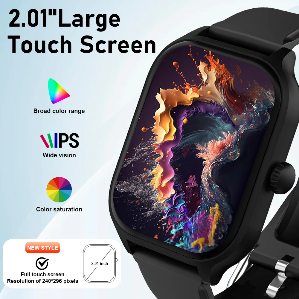 Color: Pink - LAXASFIT H9 and H6 Smartwatch Dial to Answer Calls Calorie Tracking Heart Rate Blood Oxygen Monitoring Bluetooth Smart Watch