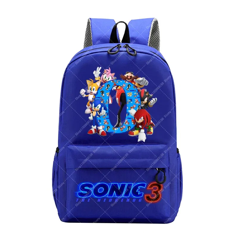 Color: Burgundy, Size: 40cm - Sonics Children Cartoon Schoolbag Kids Anime Cute Backpack Boy Fashion Knapsack Student Casual Shoulders Book Bag Xmas Gift 2025